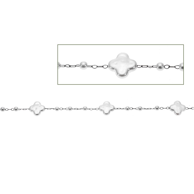 Καδένα Senza Stainless Steel με Κοχύλια 1 Μέτρο