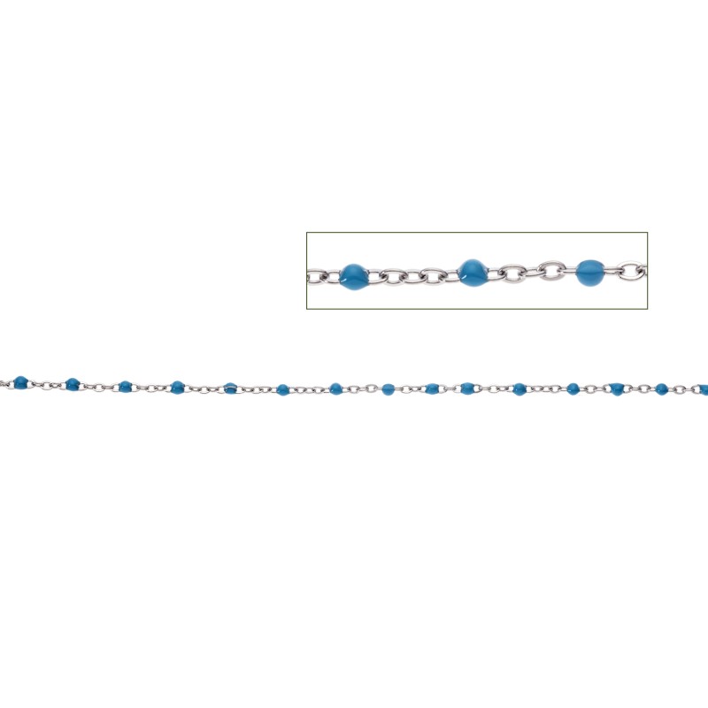 Καδένα Senza Stainless Steel Tyrqoise Μέτρο
