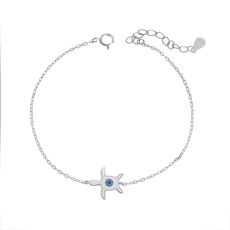 Βραχιόλι Senza Silver 925, Χελώνα με μάτι