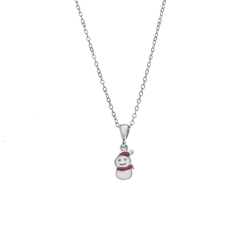 Μενταγιόν Senza από ασήμι 925, με χιονάνθρωπο