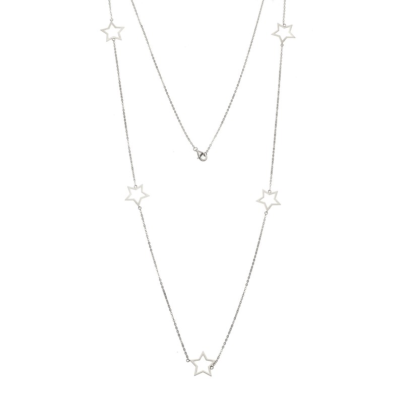Κολιέ Μακρύ SENZA Ασήμι 925 Αστέρι