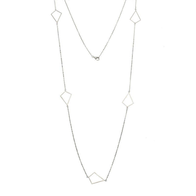 Κολιέ Μακρύ SENZA Ασήμι 925 Διαμάντι