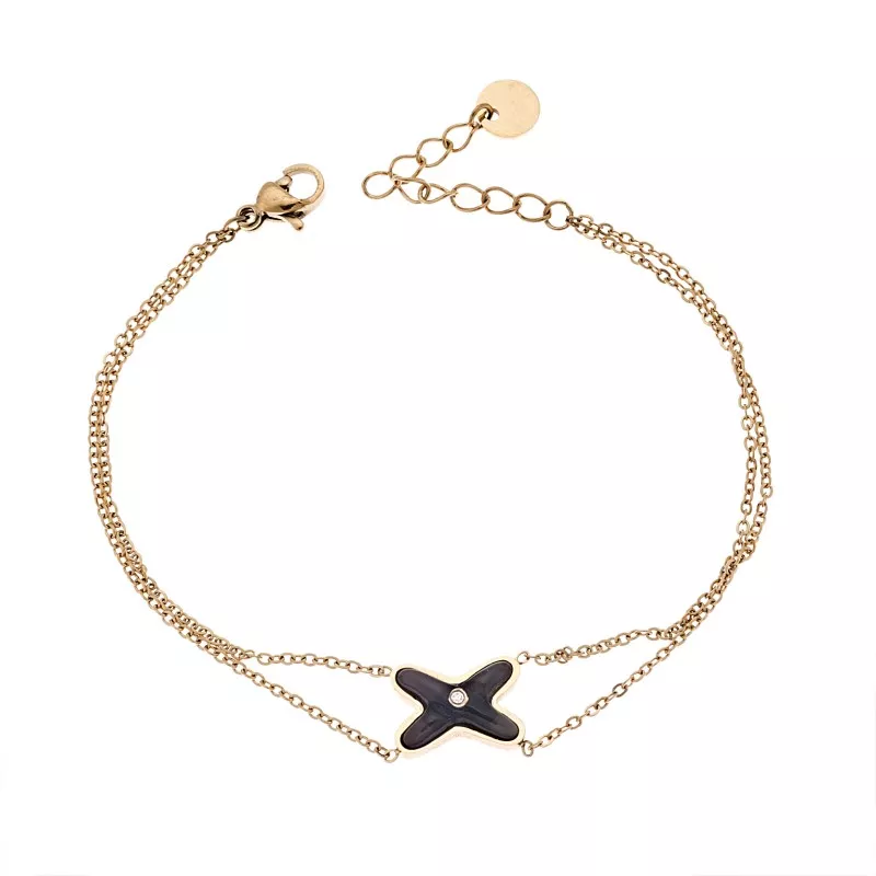Βραχιόλι Senza Gold -Black Steel