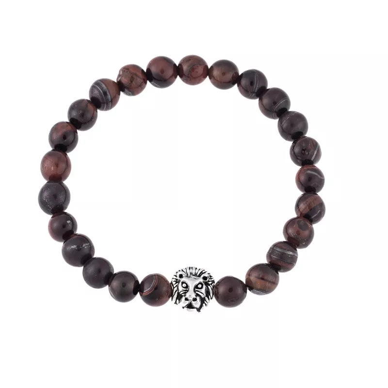 Βραχιόλι Senza Men's Brown Tiger Eye