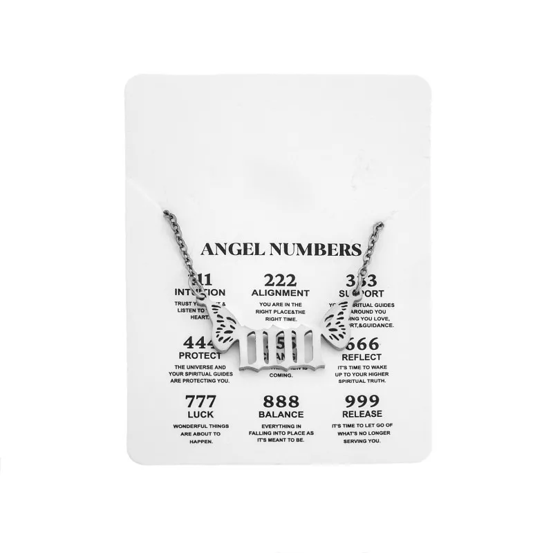 Κολιέ Senza Stainless Steel, Angel Numbers