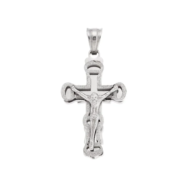 Μοτίφ Senza Men's Steel, Σταυρός με τον Εσταυρωμένο, από ατσάλι