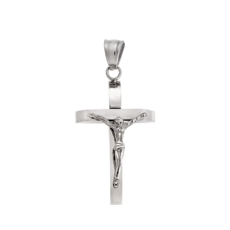 Μοτίφ Senza Men's Steel, Σταυρός με τον Εσταυρωμένο, από ατσάλι