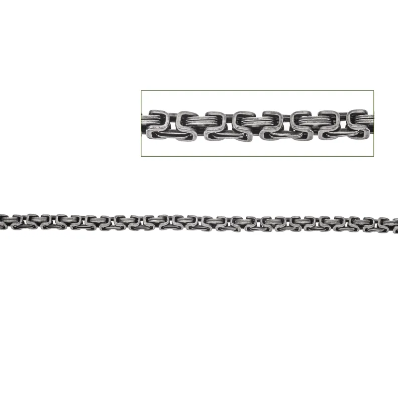 Καδένα Senza Gun Metal Stainless Steel