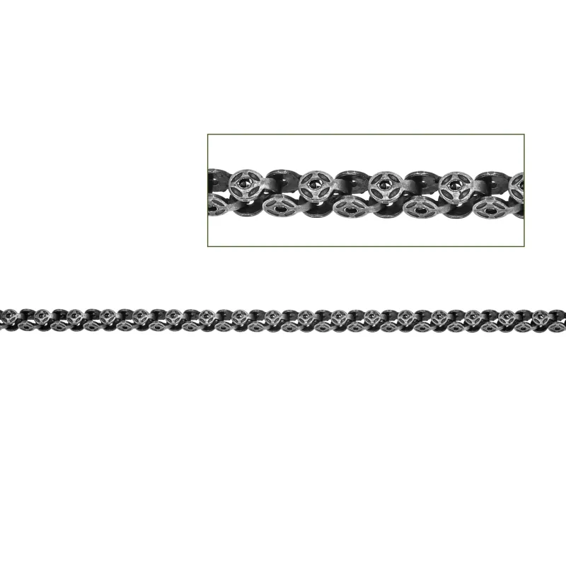 Καδένα Senza Gun Metal Stainless Steel