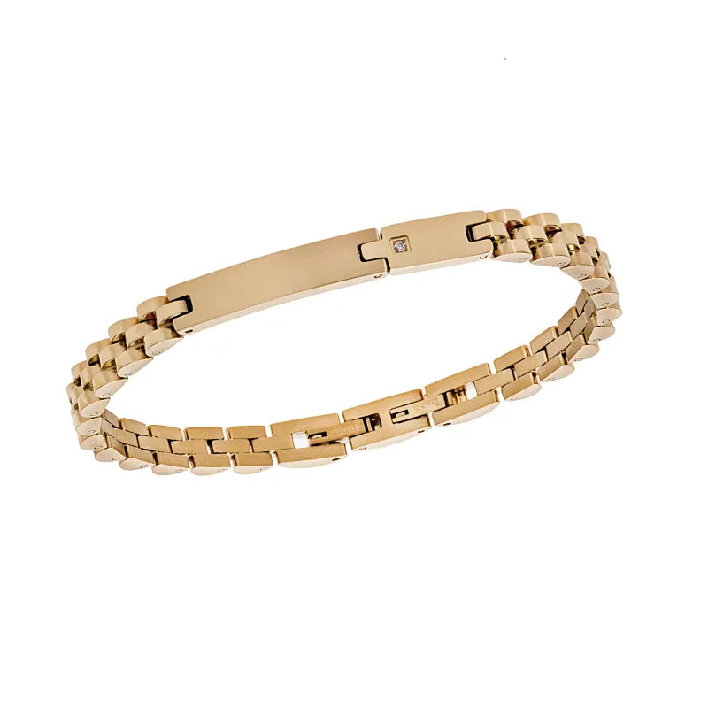 Βραχιόλι Senza Men's Gold Stainless Steel