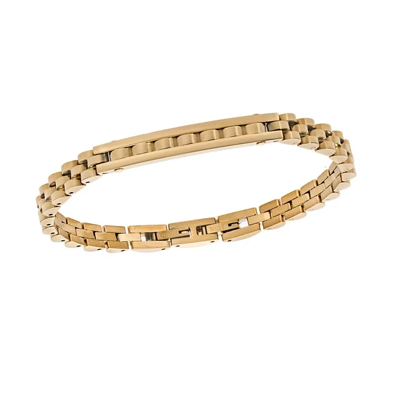 Βραχιόλι Senza Men's Gold Stainless Steel