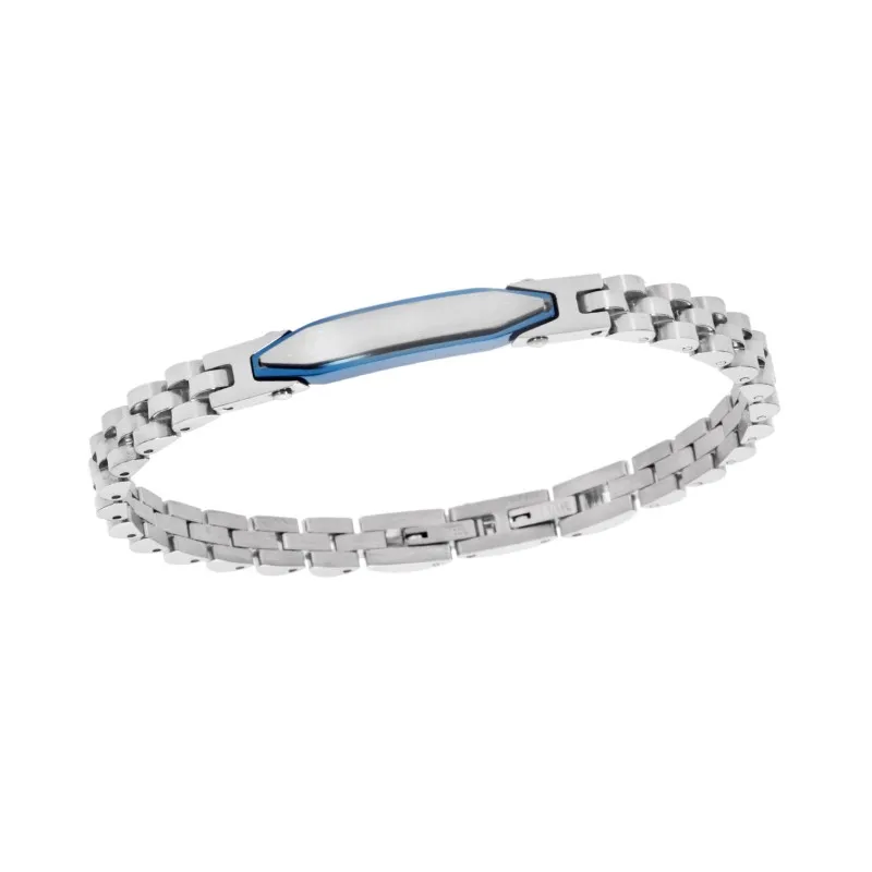 Βραχιόλι Senza Men's Blue Stainless Steel