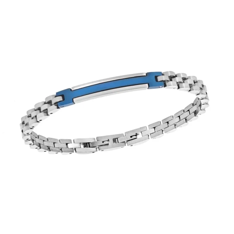 Βραχιόλι Senza Men's Blue Stainless Steel