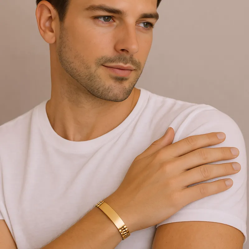 Βραχιόλι Senza Men's Gold Stainless Steel