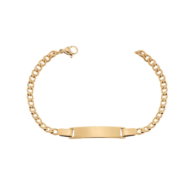 Βραχιόλι Senza Stainless Steel Gold Plated , ταυτότητα