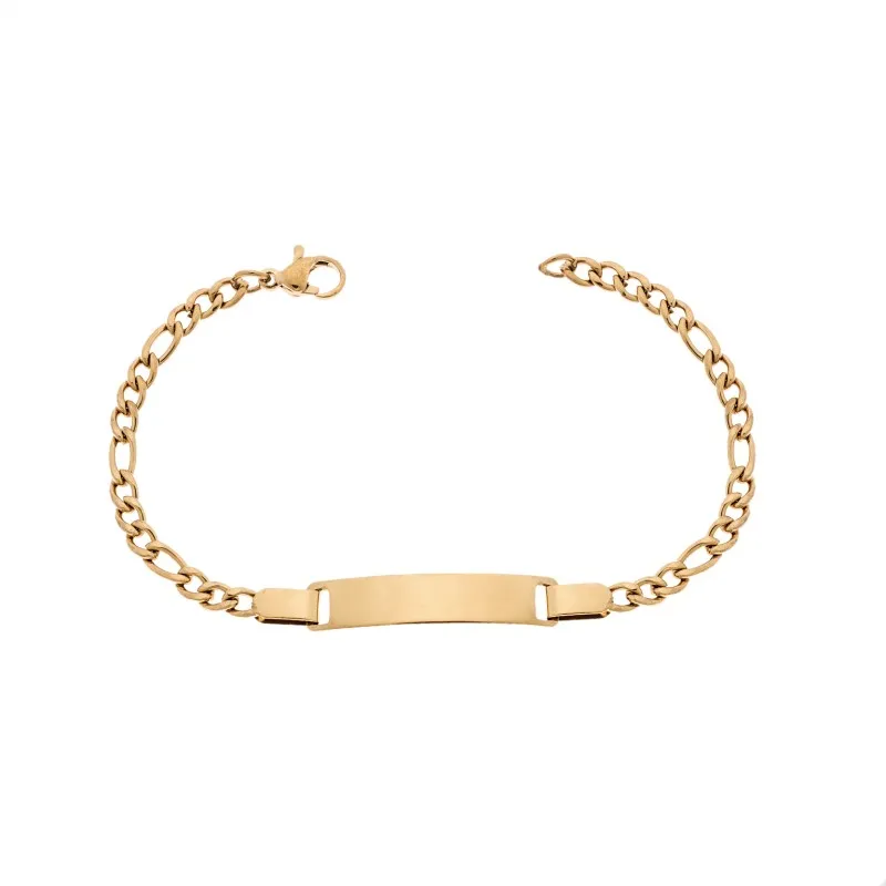 Βραχιόλι Senza Stainless Steel Gold Plated , ταυτότητα