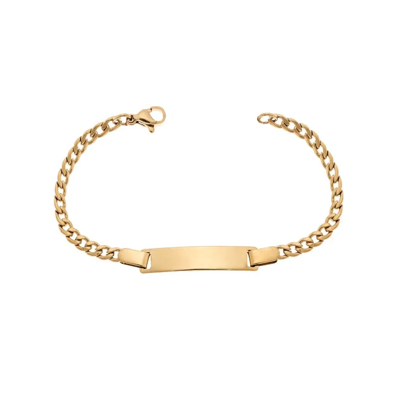Βραχιόλι Senza Stainless Steel Gold Plated , ταυτότητα