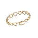 Βραχιόλι Γυναικείο SENZA Stainless Steel Gold Plated, καρδούλες με πέτρες