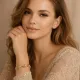 Βραχιόλι Γυναικείο SENZA Stainless Steel Gold Plated, ριβιέρα με οβάλ πέτρες