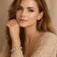 Βραχιόλι Γυναικείο SENZA Stainless Steel , ριβιέρα με τετράγωνες πέτρες