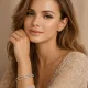 Βραχιόλι Γυναικείο SENZA Stainless Steel , με στρογγυλά στοιχεία και πέτρες