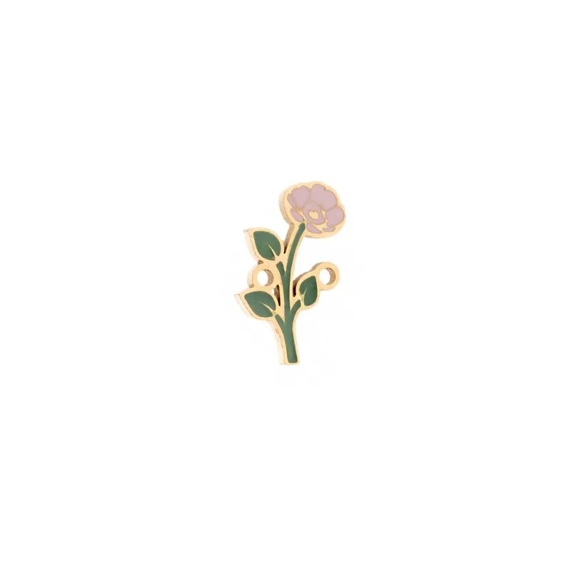 Charm SENZA Goldplated Stainless Steel Flower
