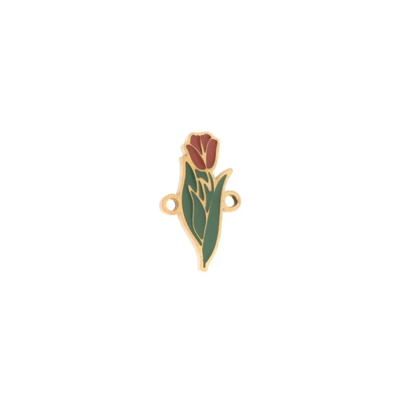 Charm SENZA Goldplated Stainless Steel Flower