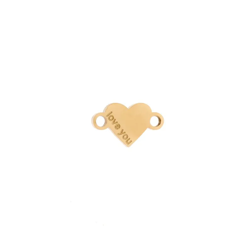 Charm SENZA Goldplated Stainless Steel Heart