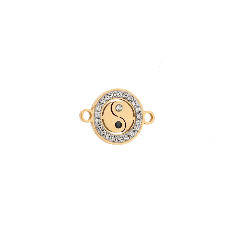 Charm SENZA Goldplated Stainless Steel Yin Yang
