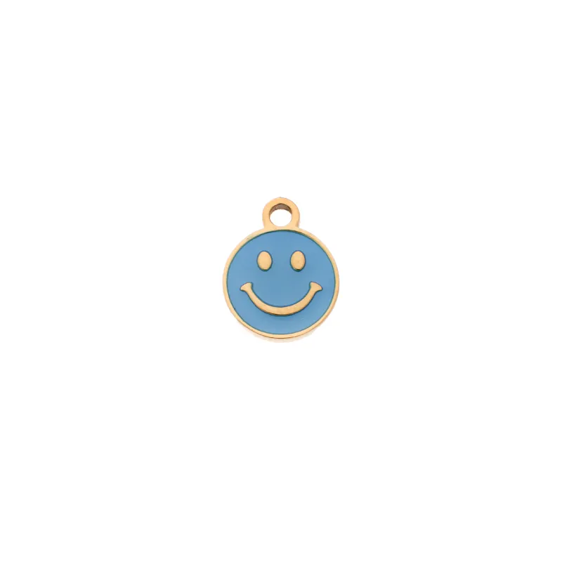 Charm SENZA Goldplated Stainless Steel Lucky Face
