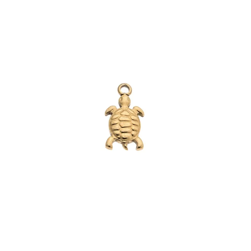 Charm SENZA Goldplated Stainless Steel Sea Turtle