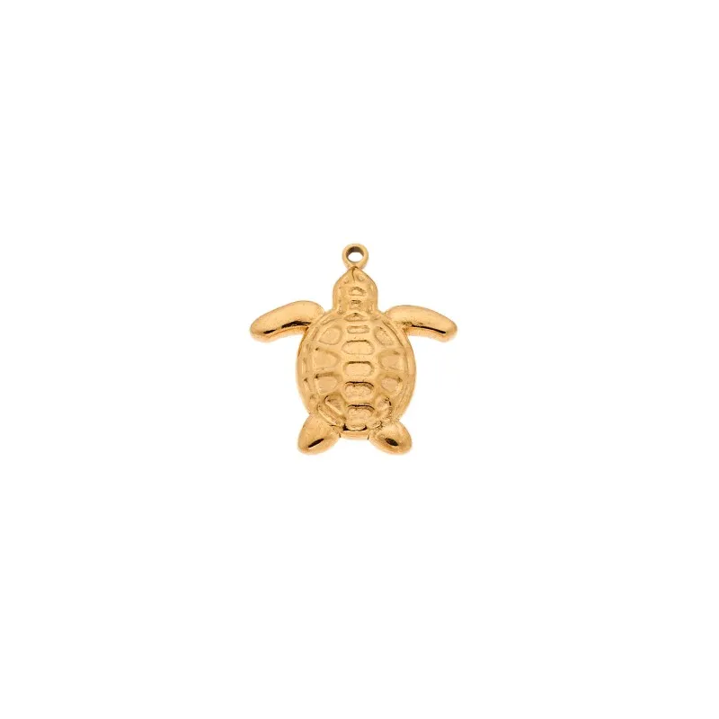 Charm SENZA Goldplated Stainless Steel Turtle