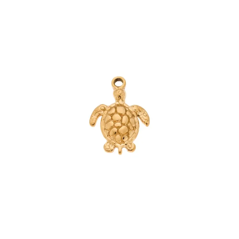 Charm SENZA Goldplated Stainless Steel Turtle