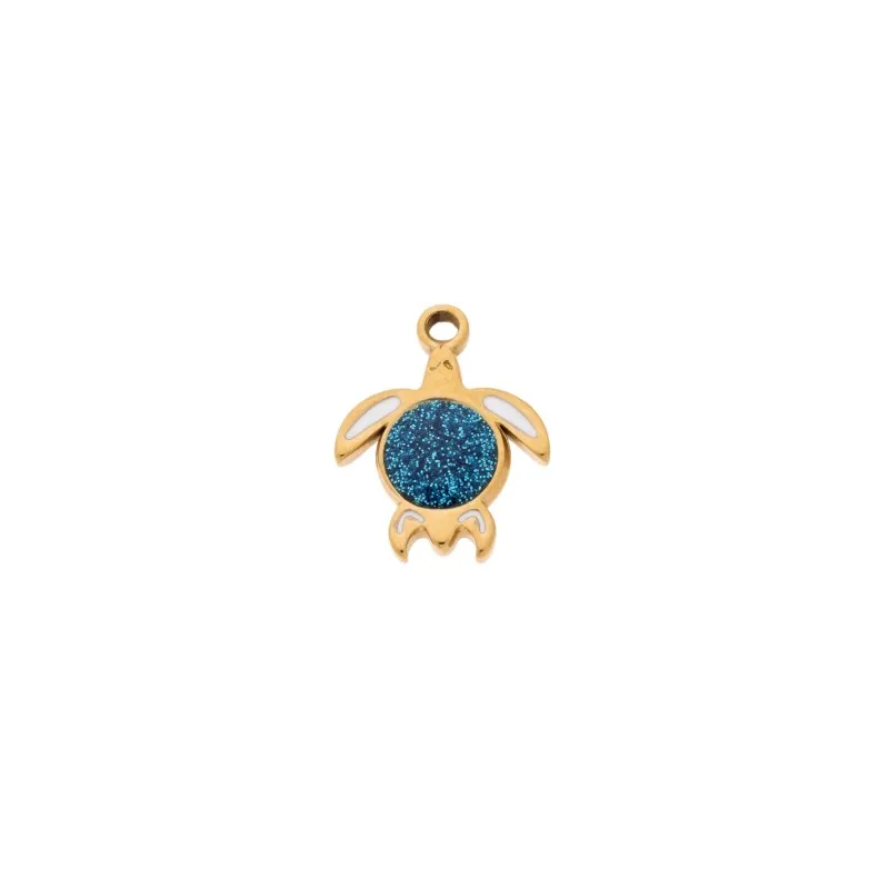Charm SENZA Goldplated Stainless Steel Turtle