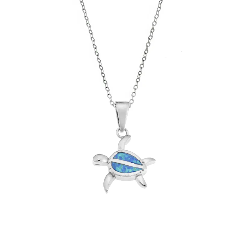 Μοτίφ Senza από ασήμι 925, χελωνίτσα με Opal