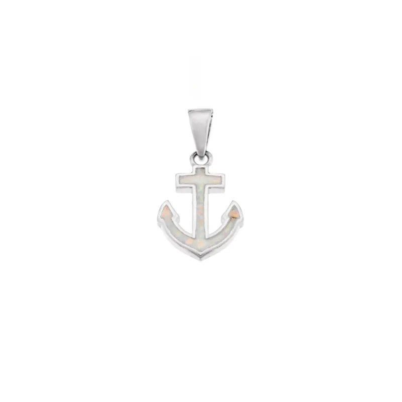 Μοτίφ Senza από ασήμι 925, άγκυρα με Opal