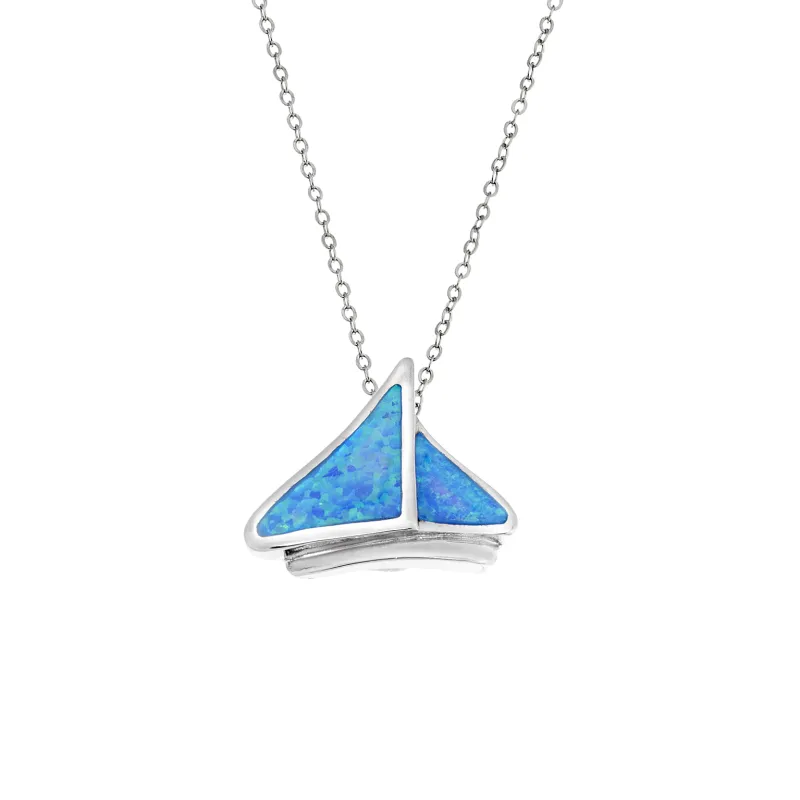 Μοτίφ Senza από ασήμι 925, καραβάκι με Opal