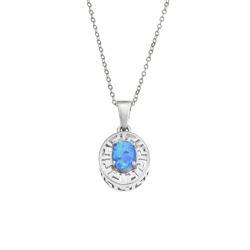 Μοτίφ Senza από ασήμι 925, μαίανδρος και πέτρα Opal
