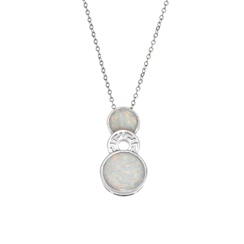 Μοτίφ Senza από ασήμι 925, κύκλοι με μαίανδρο και Opal