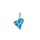 Μοτίφ Senza από ασήμι 925, καρδιά με Opal