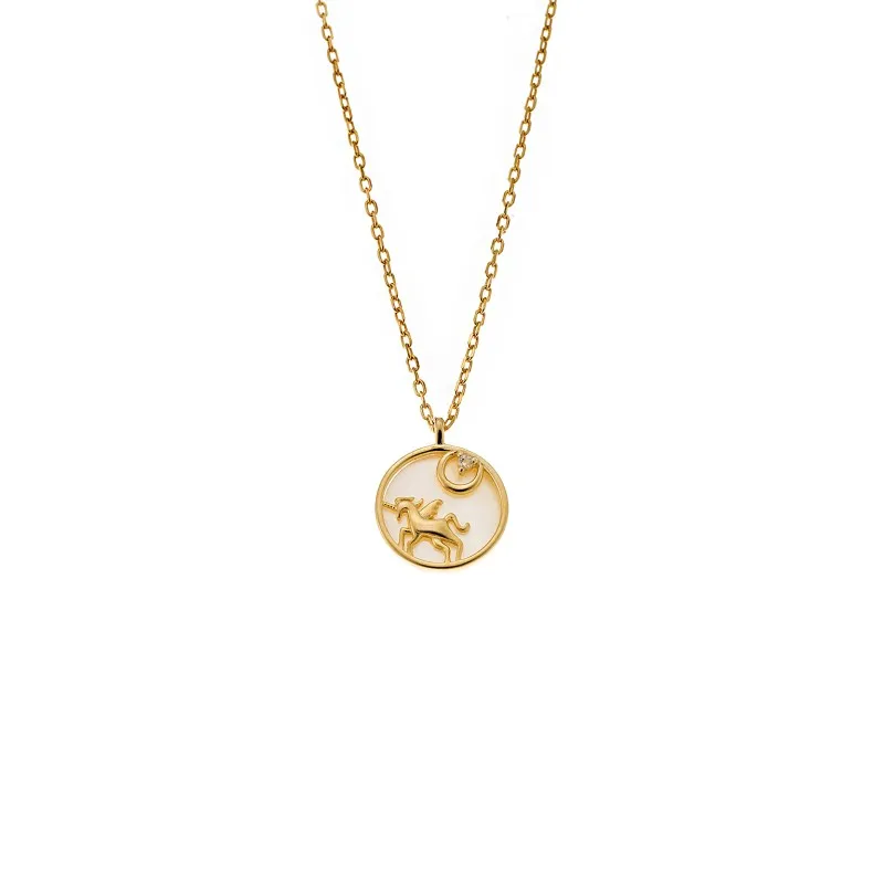 Κολιέ SENZA Gold Plated Ασήμι 925 με Φίλντισι