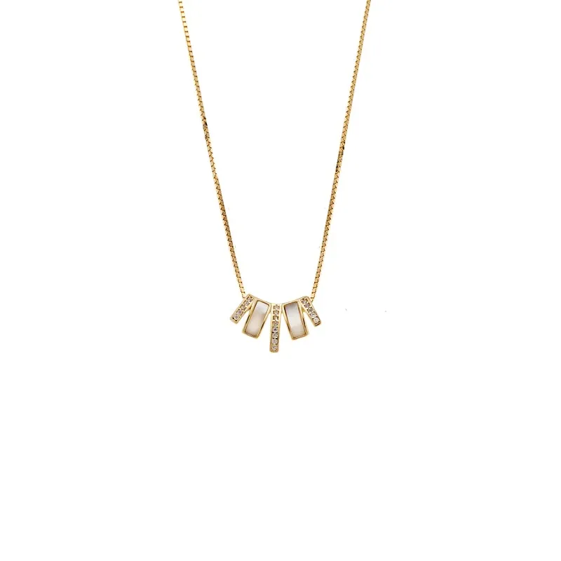 Κολιέ SENZA Gold Plated Ασήμι 925 με Φίλντισι