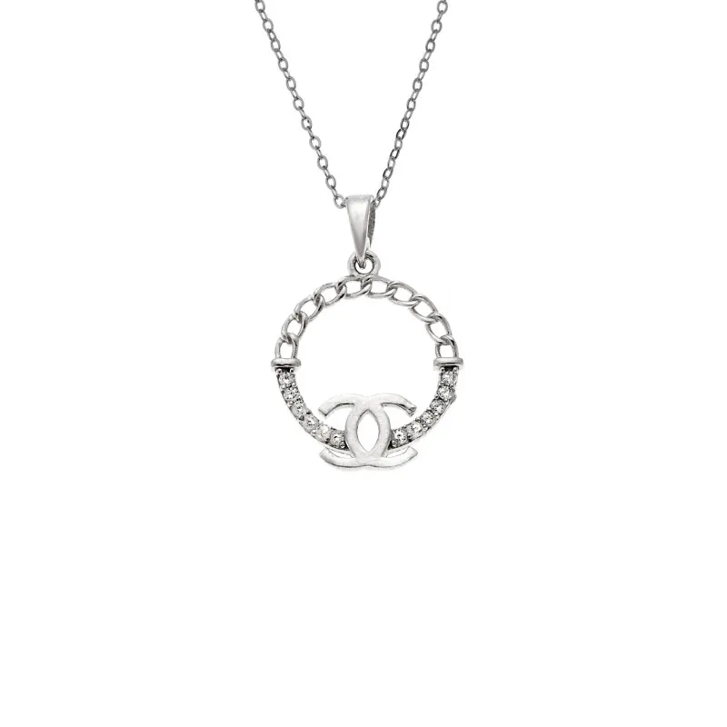 Κολιέ SENZA Rhodium Plated Ασήμι 925